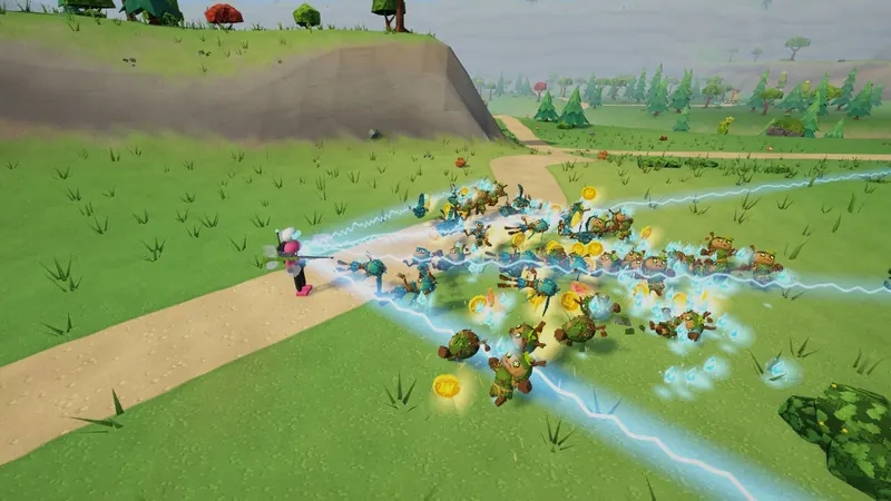 Longwatch: a piercing beam lancing through a line of enemies